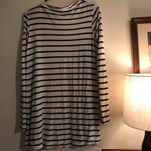 Black&White Striped Thin Cardigan